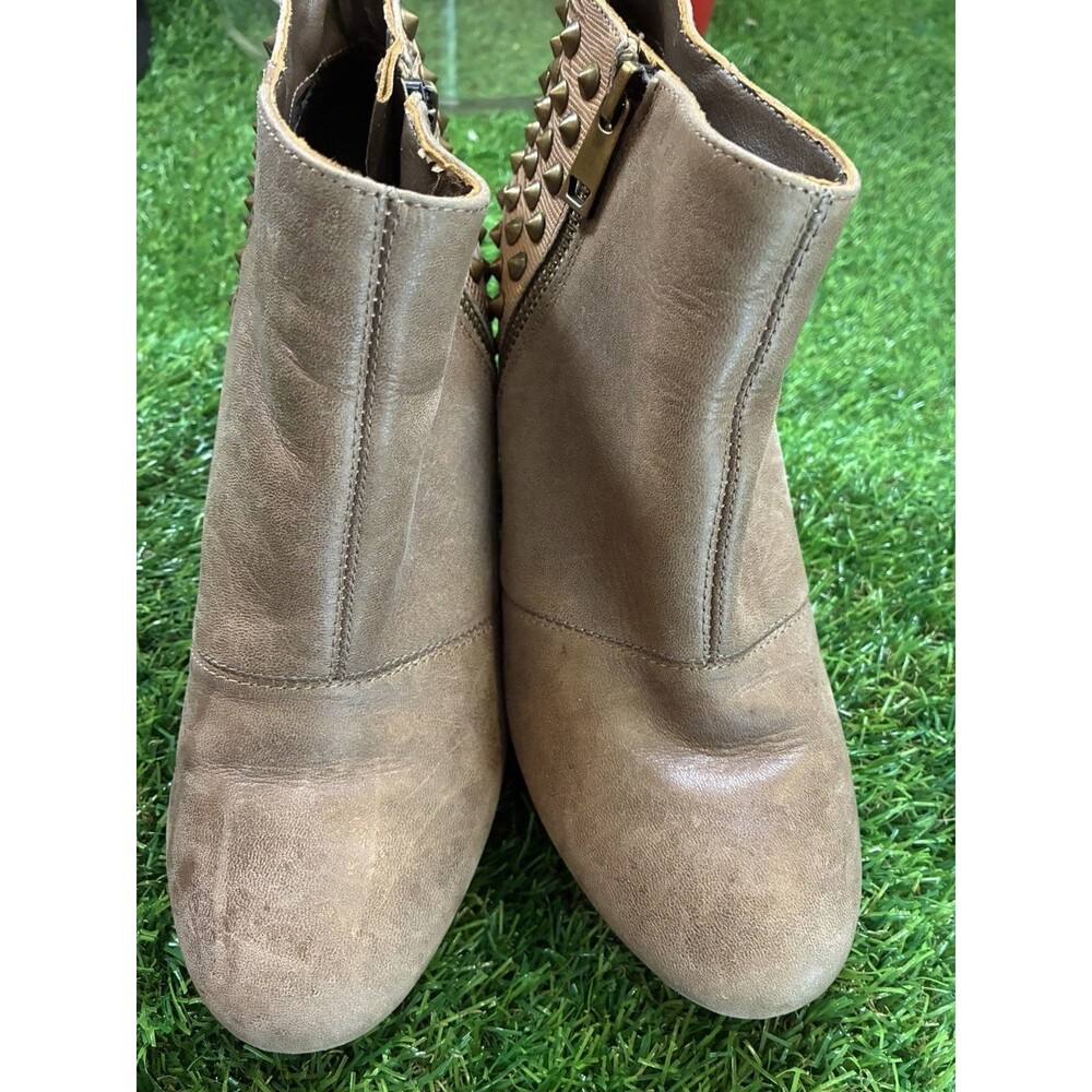Jessica Simpson Studded Ankle Booties Brown Leather Women’s Size 7.5 - Picture 3 of 7